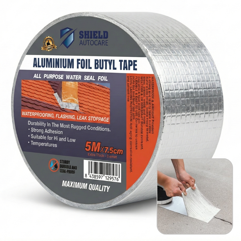 Aluminium Foil Butyl Tape – Waterproof Leak Repair Seal (50mm / 75mm / 100mm × 5m) - Image 4