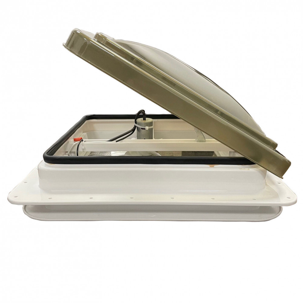 Campervan Sky Light Roof Vent with 12v Fan – 14″ x 14″ – White, Smoke, Black & Jet Black - Image 19