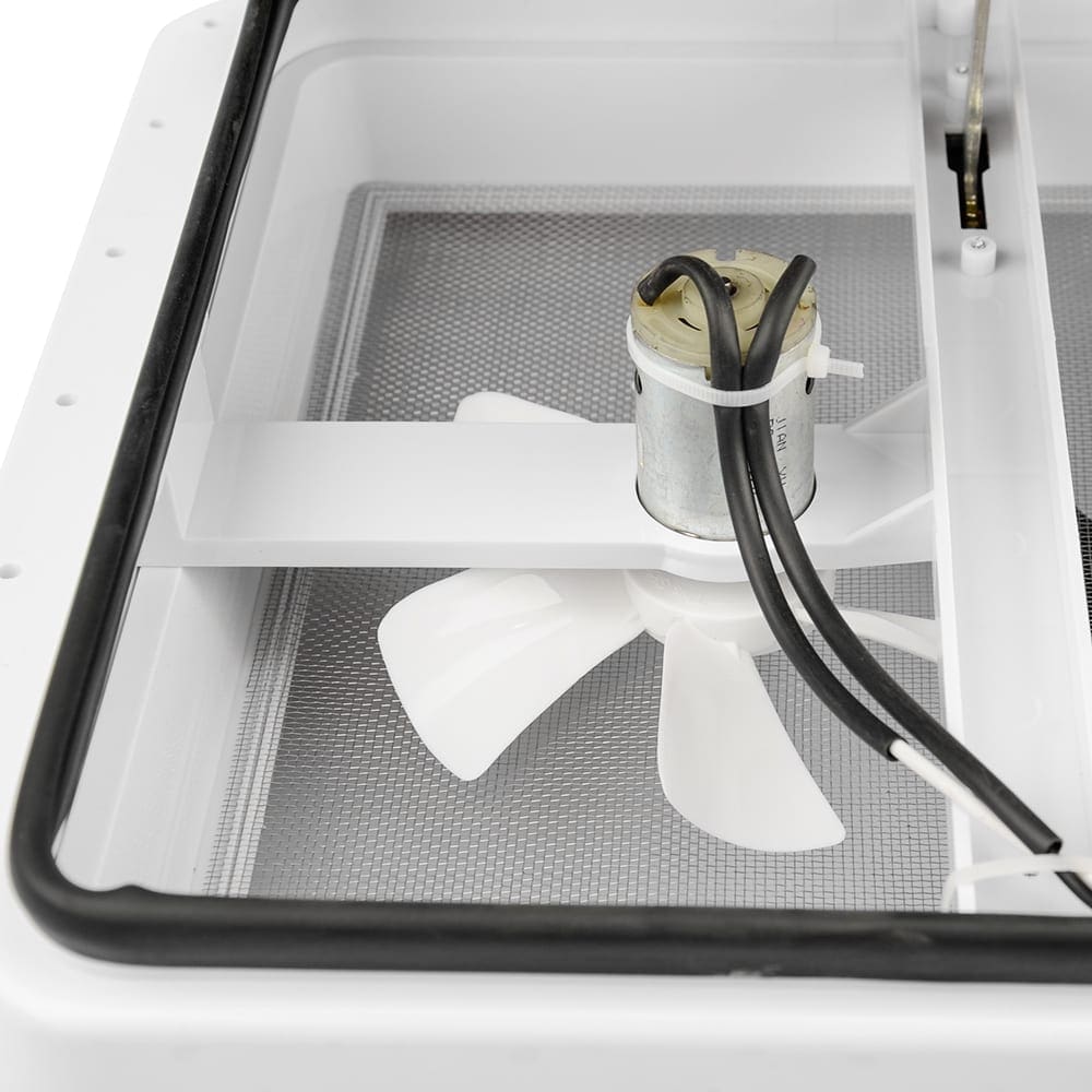 Campervan Sky Light Roof Vent with 12v Fan – 14″ x 14″ – White, Smoke, Black & Jet Black - Image 16