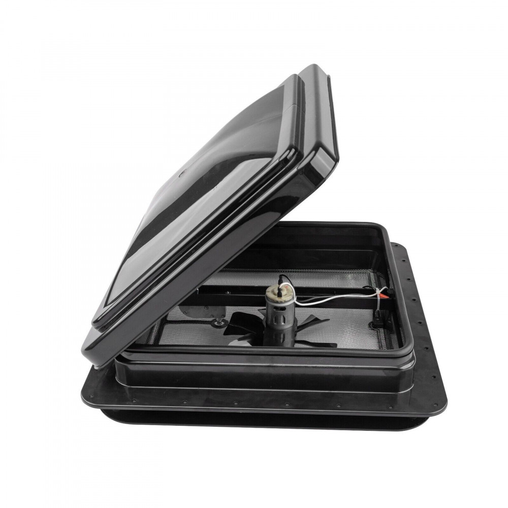 Campervan Sky Light Roof Vent with 12v Fan – 14″ x 14″ – White, Smoke, Black & Jet Black - Image 11