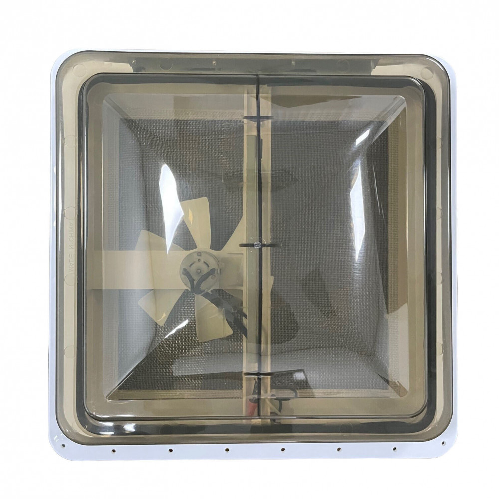 Campervan Sky Light Roof Vent with 12v Fan – 14″ x 14″ – White, Smoke, Black & Jet Black - Image 17