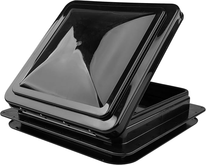 Campervan Sky Light Roof Vent with 12v Fan – 14″ x 14″ – White, Smoke, Black & Jet Black - Image 8