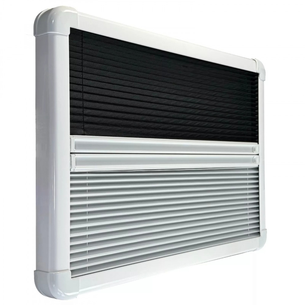 Cassette Campervan Blinds with Integrated Blackout Blind & Fly Screen – Black, White, Beige - Image 13