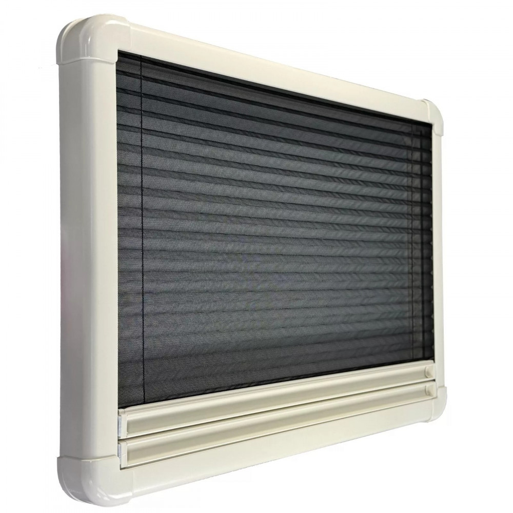 Cassette Campervan Blinds with Integrated Blackout Blind & Fly Screen – Black, White, Beige - Image 9