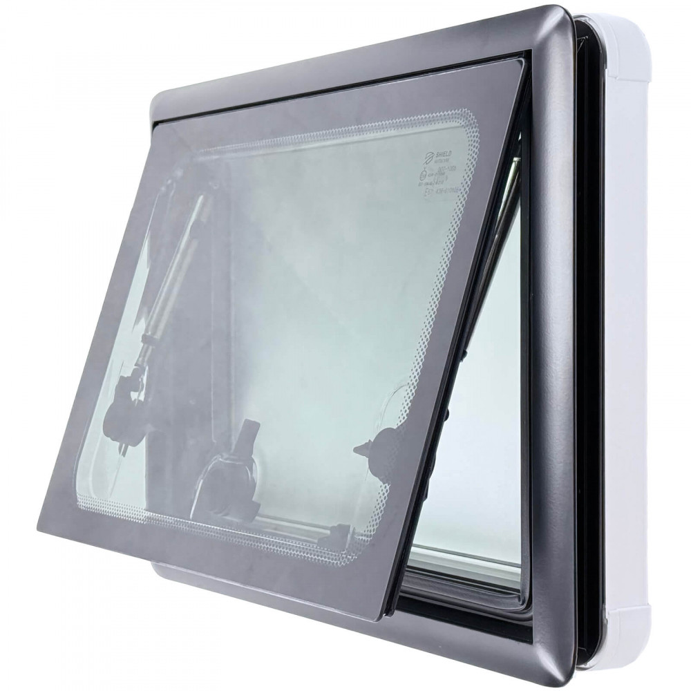 Tempered Glass Flat Campervan Window with Integrated Black Out Blind & Fly Net - Image 2