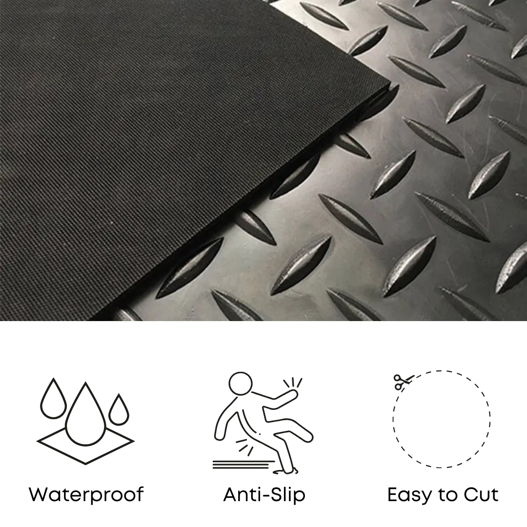 Checker Plate Rubber Matting Roll – Diamond Rubber Flooring - Image 4
