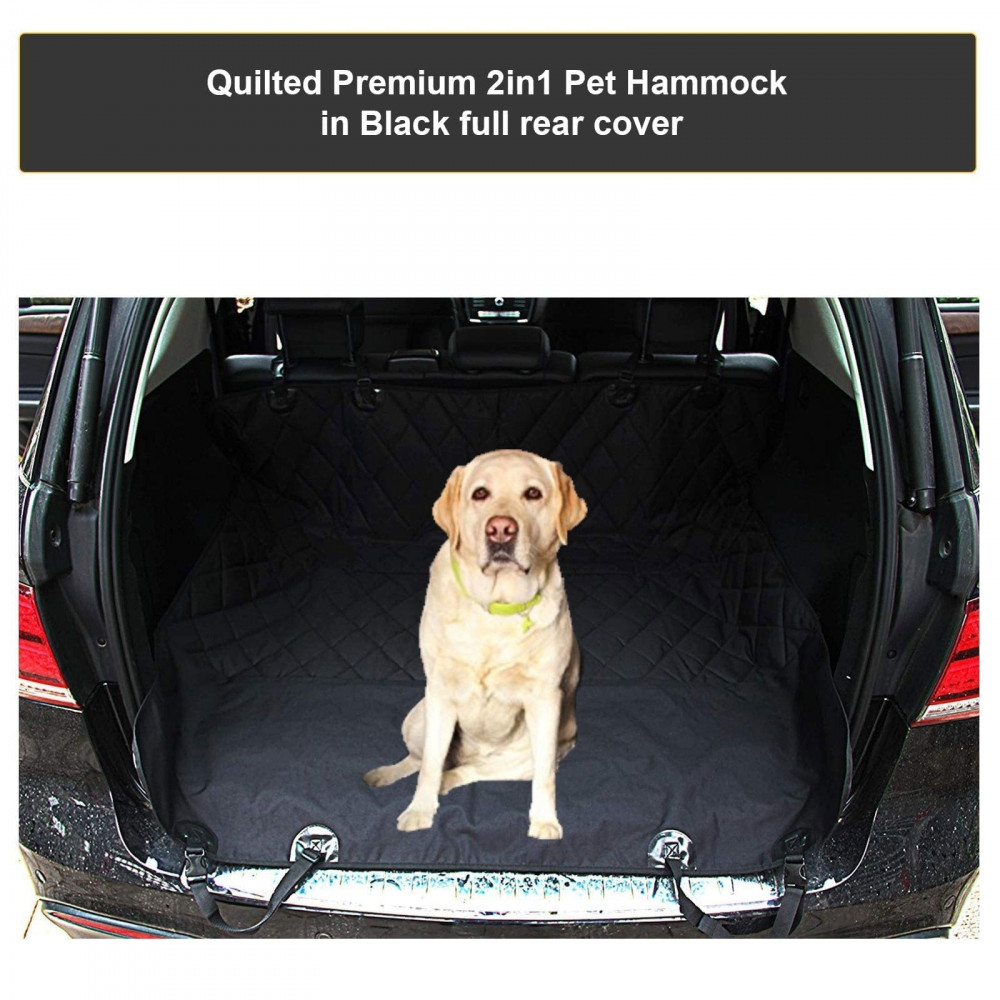 Heavy Duty Universal 3in1 Rear Seat, Quilted Pet Hammock Boot Liner - Image 12