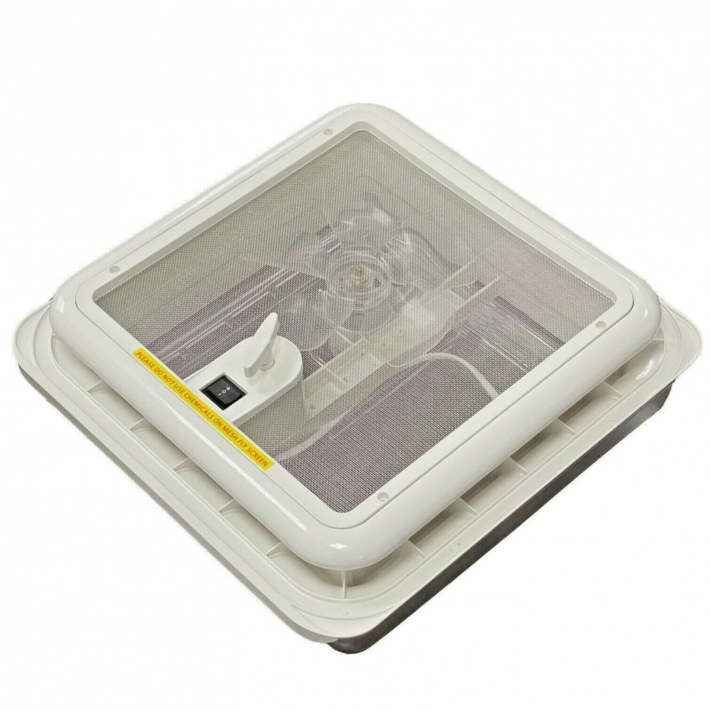 Roof Vent Sky Light 12v Crystal Dome Shower Hatch Camper / Caravan 360x360mm - Image 11