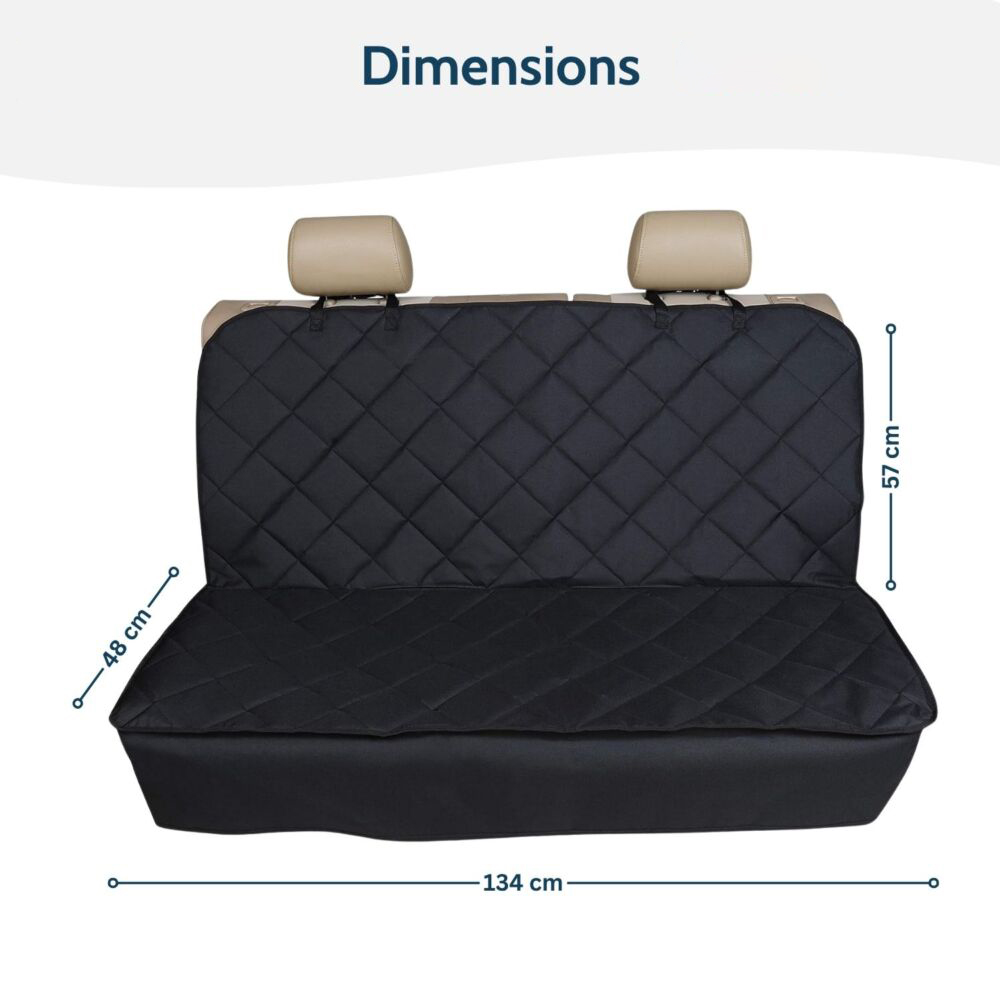 Universal Premium Quilted Rear Car Seat Bench Cover Protector - Image 3