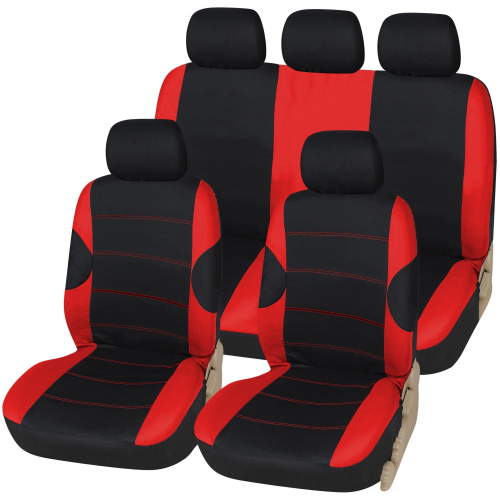 Universal Racing Style 9pc Car Seat Cover Set - Image 2